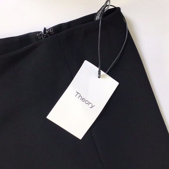 Theory Black Double Stretch Mini Abrilin Skirt-NWT made in the USA - Picture 2 of 8